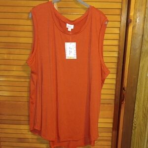Lularoe Cocoa 3xl Orange Sleeveless Top Full Coverage
